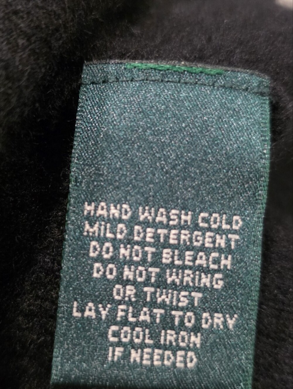 Lauren Ralph Lauren 100% Cashmere Black Open Front Long Cardigan Large - Picture 9 of 10